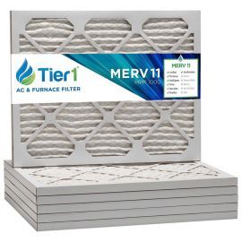 Tier1 20 x 25 x 1  MERV 11 - 6 Pack Air Filters (P15S-612025)