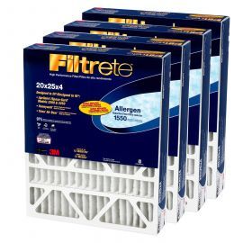 3M Filtrete 1550 Allergen Reduction Air Filter - 20x25x4 (4-Pack)