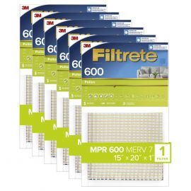 Filtrete 600 Dust and Pollen Filter - 15x20x1 (6-Pack)