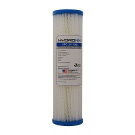 Hydronix SPC-25-1001 10-inch x 2.5-inch Pleated Sediment Water Filter 1 Micron