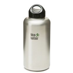 K64WSSL Klean Kanteen 64-Ounce Stainless Steel Wide Mouth Bottle with Loop-cap