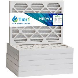 20x25x2 Merv 8 Universal Air Filter By Tier1 (6-Pack)