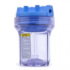 Pentek 158133 1/4-Inch #5 Clear/Blue Water Filter Housing