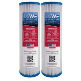 US Water Filters 20 Micron 10"x2.5" Pleated Polyester Sediment Filter (2-Pack)