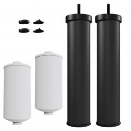 USWF Gravity Filter Elements Combo Pack, Black Carbon and Fluoride Elements