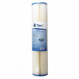 Tier1 20 inch x 4.5 inch Whole House Pleated Polyester Water Filter (5 Micron)