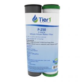 10 X 2.5 Carbon Block and Sediment Replacement Filter Set by Tier1 (0.5 micron)
