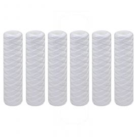 Tier1 10 inch x 2.5 inch String Wound Sediment Water Filter (20 Micron) (6 Pack)