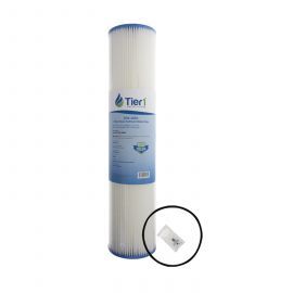 R30-20BB 155430-43 Pentek Pleated Polyester Filter Cartridge Comparable Replacement Kit with O-ring and Lubricant by Tier1 (20 inches x 4-1/2 inches, 30 Micron)
