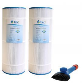 Tier1 CX-1200-RE Comparable Pool and Spa Filter (2-Pack) and Pool Filter Cleaning Brush