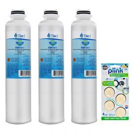Tier1 Samsung DA29-00020B Comparable Refrigerator Water Filter Replacement and Plink Washer and Dishwasher Cleaner (3 Pack)