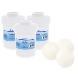 MWF GE SmartWater Comparable Filter and Fabric Softening Wool Dryer Ball (3 Pack) by Tier1