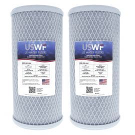 US Water Filters 5 Micron 10"x4.5" Coconut Carbon Block Filter (2-Pack)
