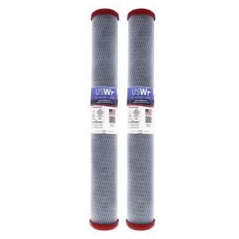 US Water Filters 1 Micron 20"x2.5" Chloramine Reducing Catalytic Carbon Block Filter (2-Pack)
