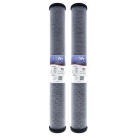 US Water Filters 0.5 Micron 20"x2.5" Lead Reducing Carbon Block Filter (2-Pack)