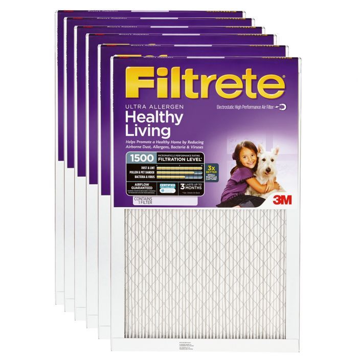 3M Filtrete 1500 Ultra Allergen Air Filters 6-PACK 14x36x1 