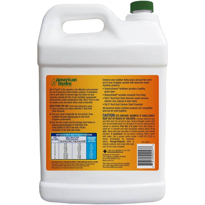 RR1-2.5 Rid O' Rust by American Hydro Systems (2.5 Gallon Container)