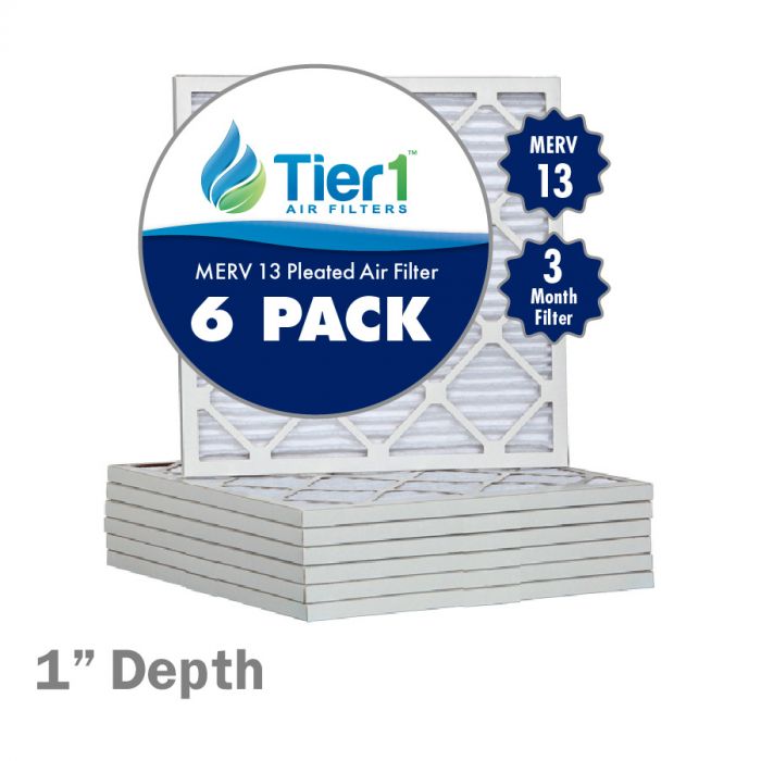 Pleated Think Crucial 6 Replacements for 21x23x1 MERV 11 Allergen Air Furnace & Air Conditioner Filter 